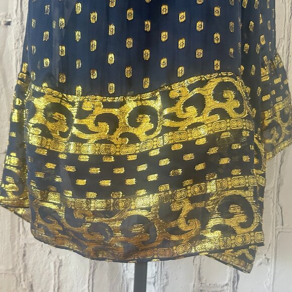 Calypso, St. Barth | Navy and Gold Tunic / Dress - Picture 6 of 14